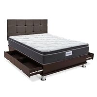 Dormitorio Cuadros Futurepedic King + Almohadas + Protector Marrón