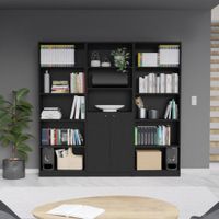 Combo Home 2 Estantes 5 Repisas + Estante 2 Puertas - Wengue