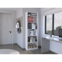 Combo Home Estante 5 Repisas + Complemento - Blanco