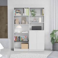 Combo Home Estante 62cm+ Estante 2 Puertas - Blanco