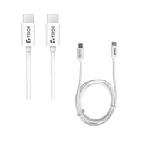 Cable USB Teros TE-70209W Tipo C - Tipo C 3A 60W Max Blanco