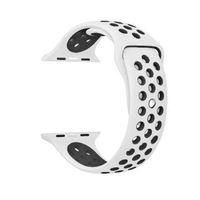 CORREA DEPORTIVA PARA APPLEWATCH Y SMARTWATCH 42-44-45-49 MM BLANCO PUNTOS NEGROS