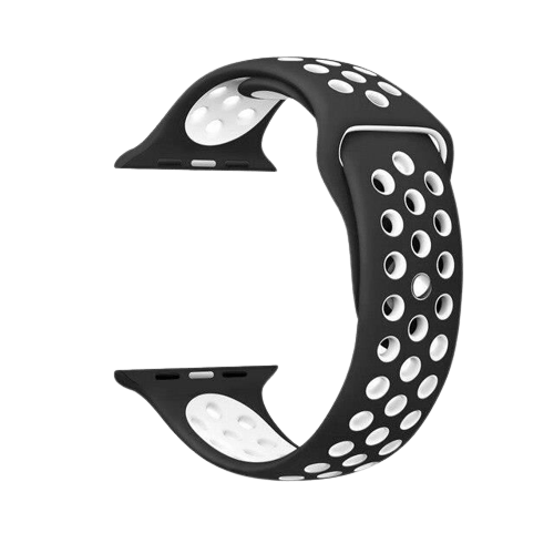 CORREA DEPORTIVA PARA APPLEWATCH Y SMARTWATCH 42/44/45/49MM NEGRO PUNTOS BLANCOS