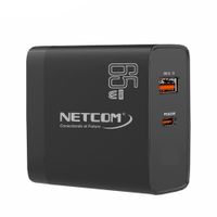 Cargador de Pared CARGA RAPIDA PD65W QC3.0 usb 3.0 tipo C NETCOM