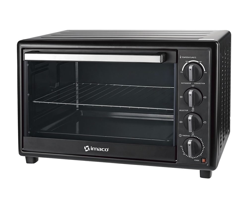 Horno Eléctrico Negro 46L Rosticero Imaco – HEB 46R 1800 watts