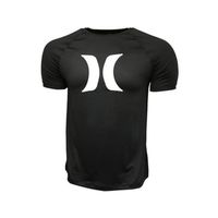 Polo Licra Rashguard Surf Hurley Hombre - Negro - Talla L