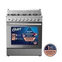 Cocina a Gas OSTER 6 Hornillas OS-PGSGMICA306HSSGM Plateado