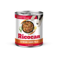 Comida para Perros RICOCAN Estofado Sabor a Pollo Adultos Razas Medianas y Grandes Lata 290g