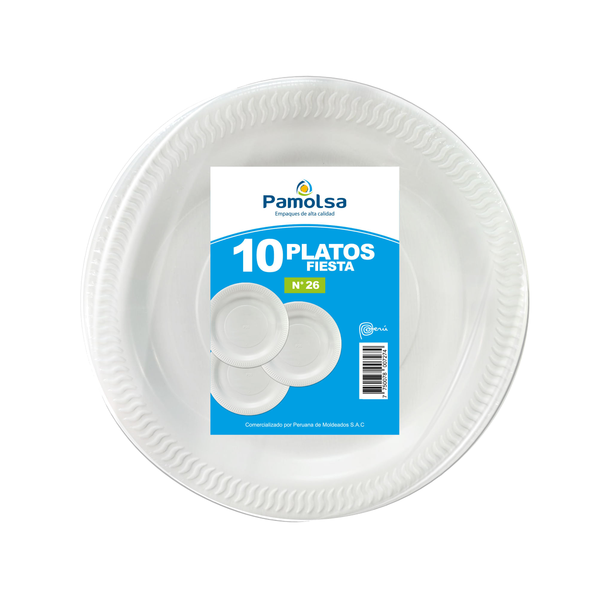 Plato Blanco 26 Fiesta PAMOLSA Bl PS