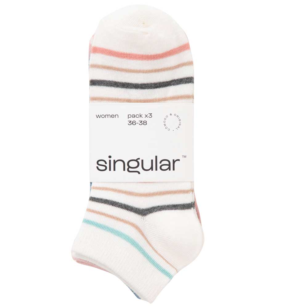 Medias Algodón Mujer SINGULAR Packx3 Punto-Animals