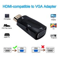 Convertidor De Cable Hdmi A Vga Adaptador Macho A Hembra HD 1080P