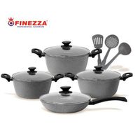 Set de Ollas de Roca Volcánica 11 piezas p/ inducción N
