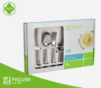 Set de Cubiertos x 48 pzas Facusa