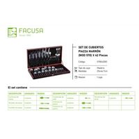 Set de Cubiertos Facusa de 42 pzas