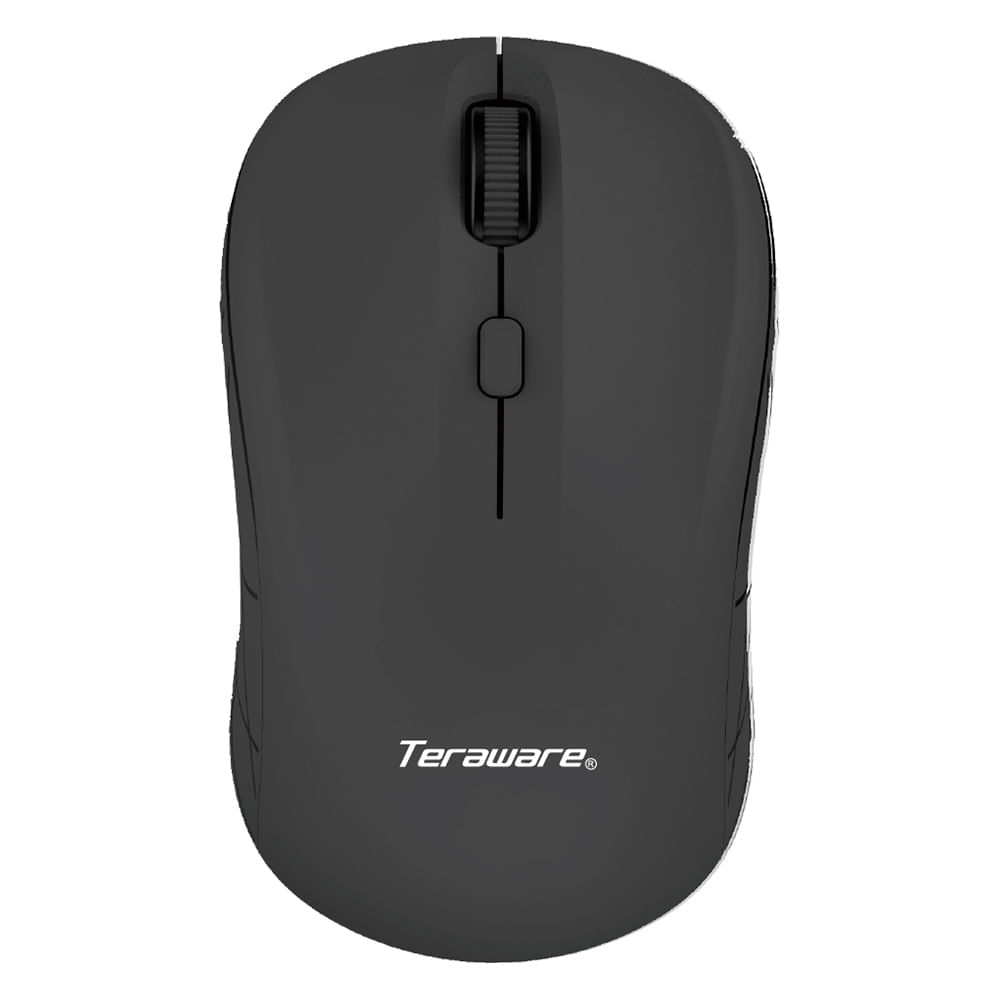 Mouse inalámbrico Teraware MO-211W 1600 dpi, 4 botones, receptor usb, usa 1 pila AA, negro