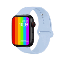 CORREA + CASE COLOR AZUL LAVANDA PARA APPLEWATCH 42/44 MM
