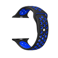 CORREA DEPORTIVA PARA APPLEWATCH Y SMARTWATCH 42-44-45-49MM NEGRO PUNTOS AZULES