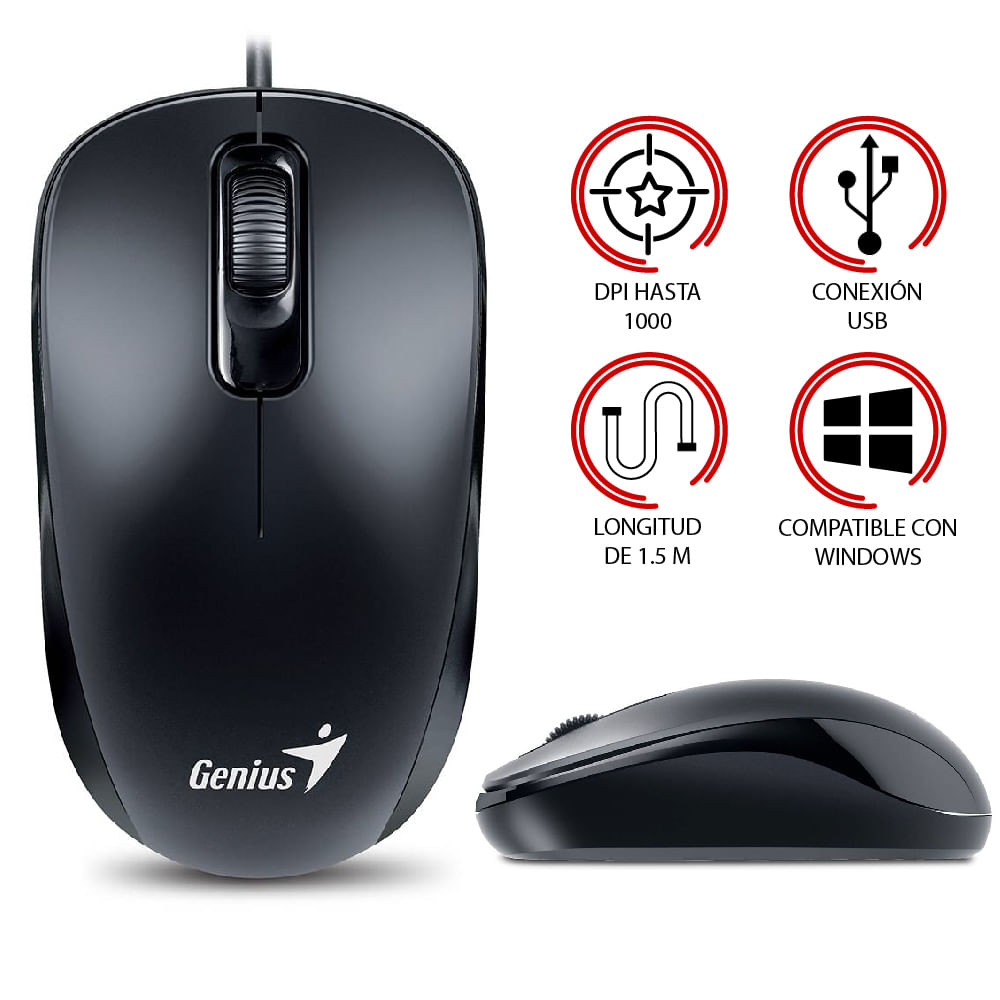 Mouse Genius DX-110 USB Negro