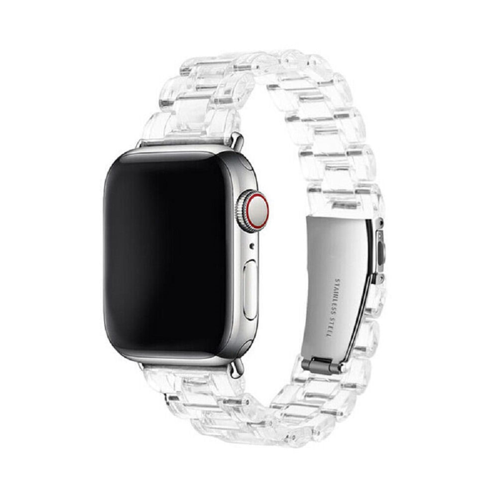 CORREA TRANSPARENTE EN ACRILICO PARA SMART WATCH Y APPLE WATCH - TRANSPARENTE
