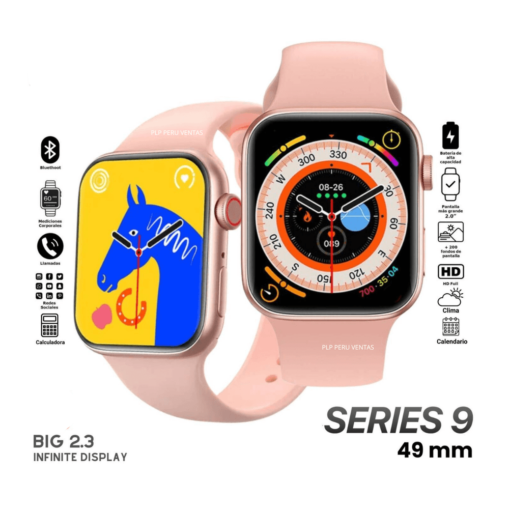 SMARTWATCH T900 SERIE 9 PRO MAX GL- ROSA