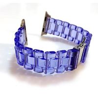 CORREA TRANSPARENTE  EN ACRILICO PARA SMART WATCH Y APPLE WATCH - AZUL