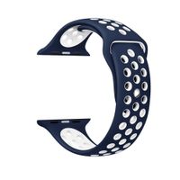 CORREA DEPORTIVA PARA APPLEWATCH Y SMARTWATCH 42-44-45-49 MM AZUL PUNTOS BLANCOS