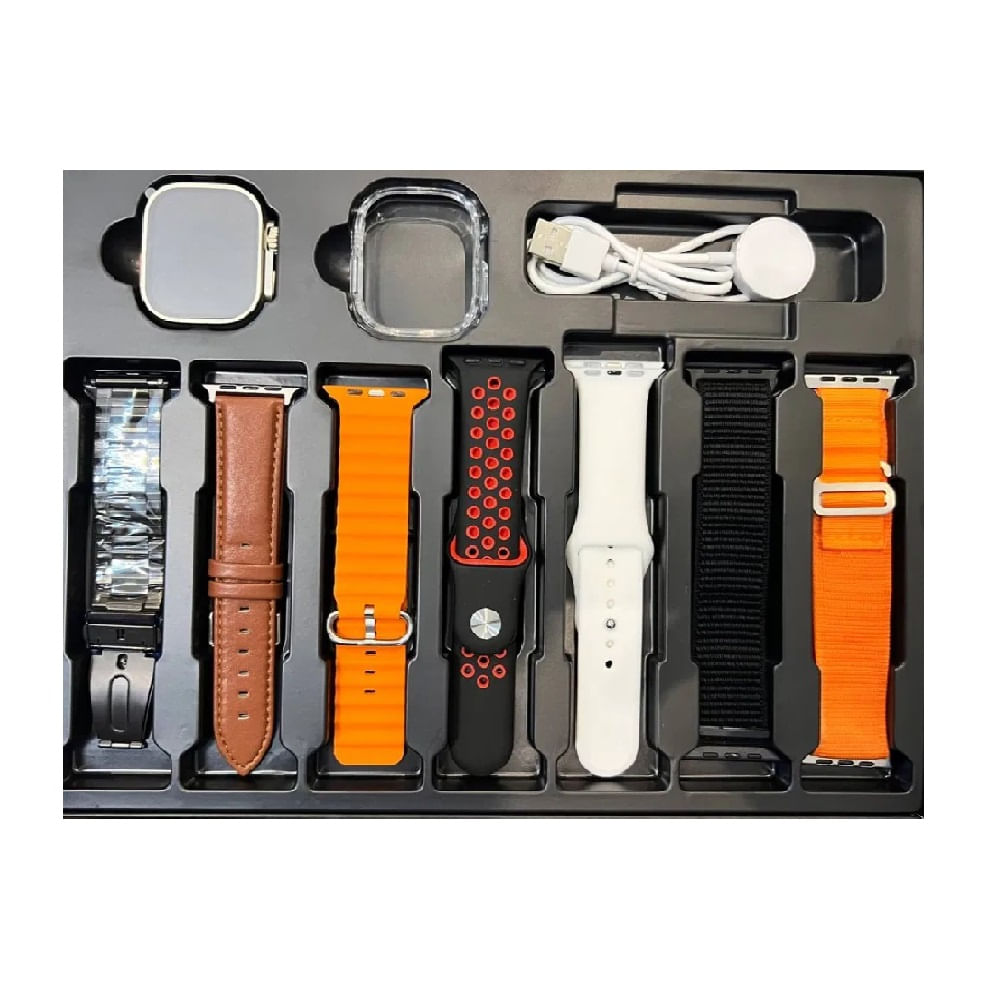 SMARTWATCH DT 900 ULTRA 9 + 7 CORREAS + PROTECTOR - NEGRO
