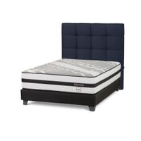 Dormitorio Driven 2 Plazas + Respaldo Issey Azul