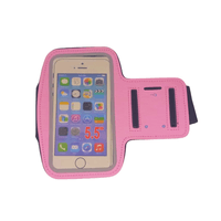 Bracera Deportiva Armband Ajustable Para Celular 6 Pulgadas Rosado
