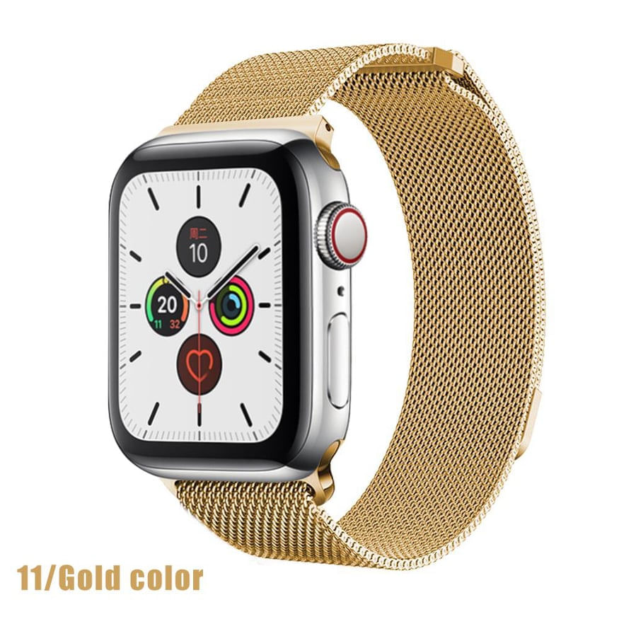 CORREA MILANESE IMANTADA DORADA 42/44/45/49 MM PARA APPLEWATCH Y SMARTWATCH