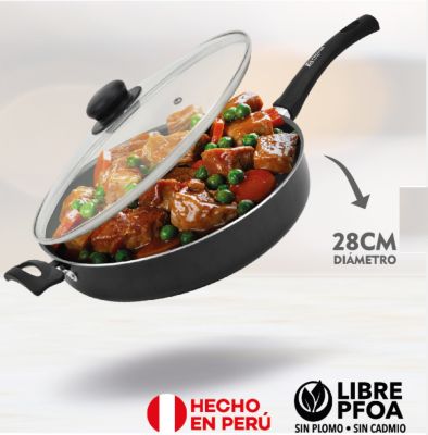 Cacerola 28 CM. con tapa de Vidrio FACUSA
