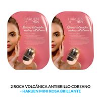 Roca Volcánica Antibrillo Coreano Rosa Brillante - Huruen Mini 2 Unidades