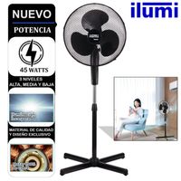 Ventilador Ilumi de Pedestal 3 Velocidades con Iluminación 45W IL-16 (MO)