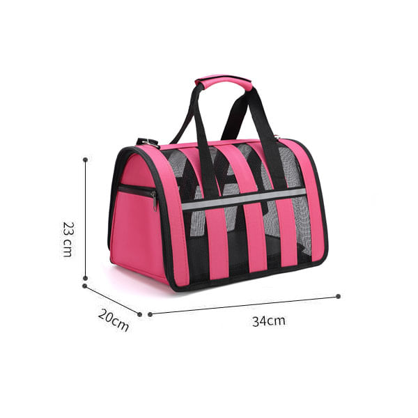 BOLSO PLEGABLE PARA MASCOTAS Rosado