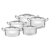 Set de Ollas Professional 10  piezas Acero Inoxidable Tramontina