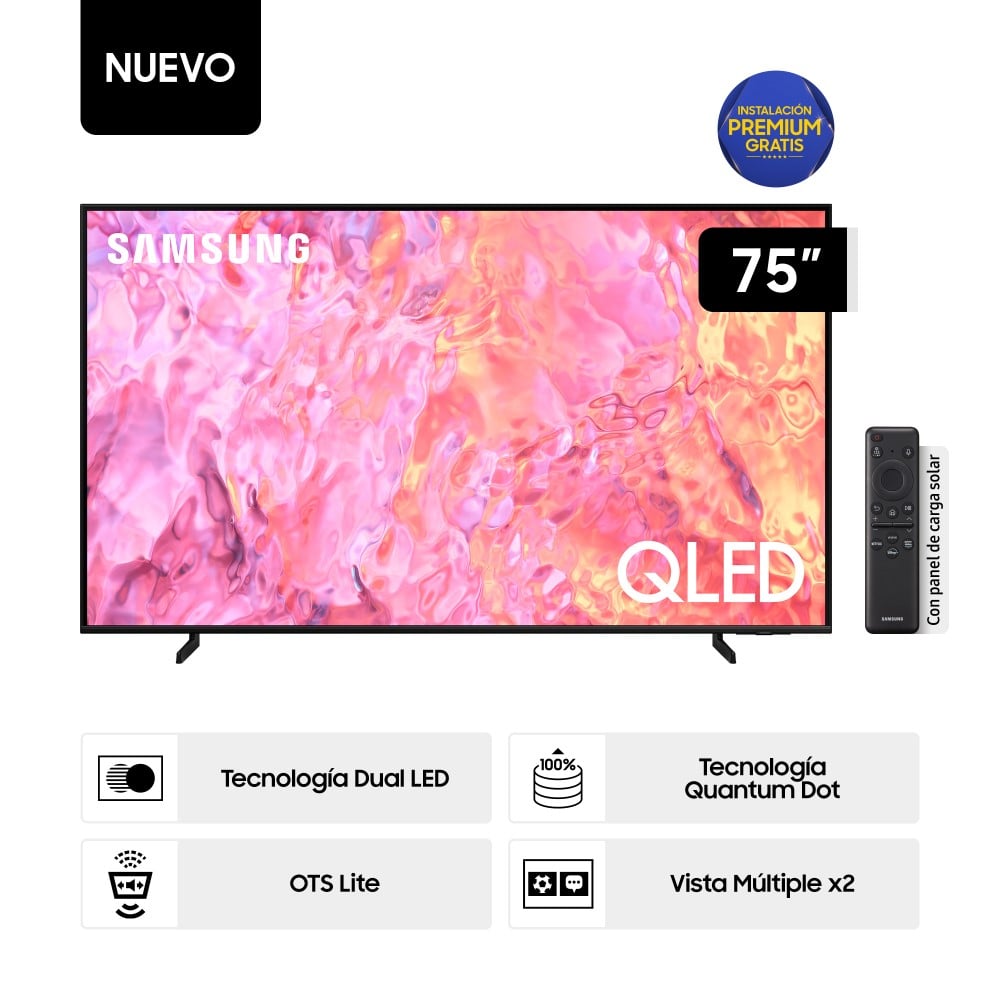 Televisor Samsung Smart TV 75"" QLED 4K QN75Q60CAGXPE (Nuevo) - EXCELENTE CALIDAD