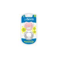 Set Chupones Advantage de 0-6M Color Rosado DR. BROWN'S