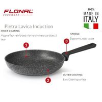 Sarten Roca  Volcanica Induccion - Italiana 26 cm