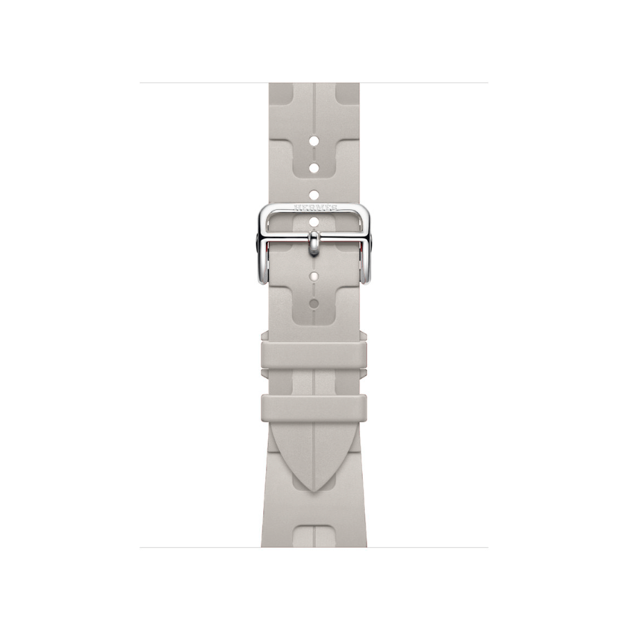Correa de silicona con relieve para watch 42/44/45/49mm - Blanco humo