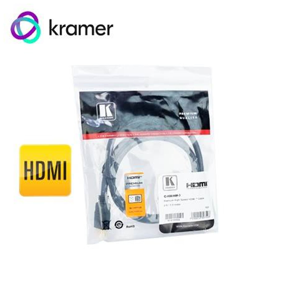 Cable Hdmi Kramer C-Hm/Hm 0.9m Negro