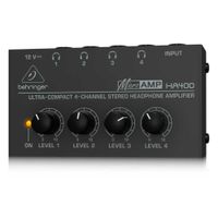 Amplificador de audifonos behringer ha400 stereo 4 canales