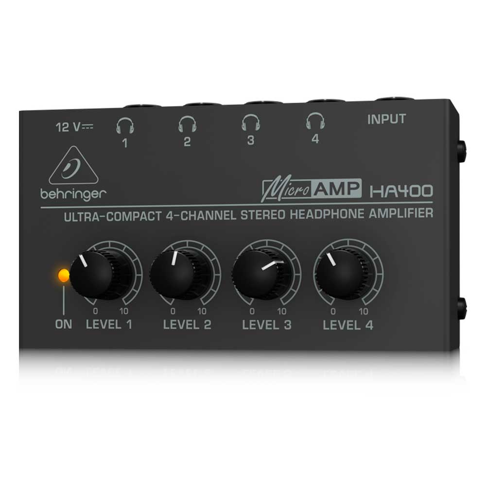 Amplificador de audifonos behringer ha400 stereo 4 canales