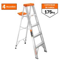 Escalera Tijera 4 Peldaños Capacidad De Carga 175 Kg Truper