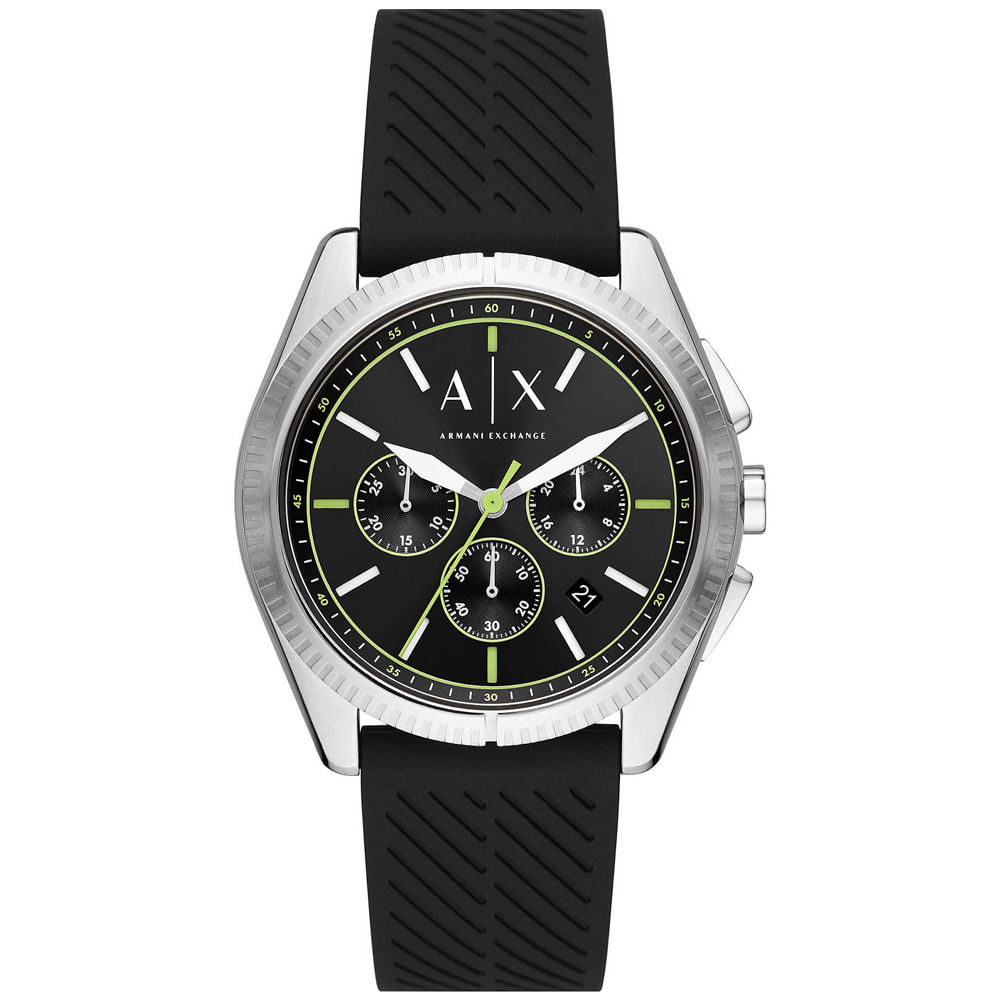 Reloj Armani Exchange Giacomo AX2853 Fecha Cronómetro Correa de Silicona