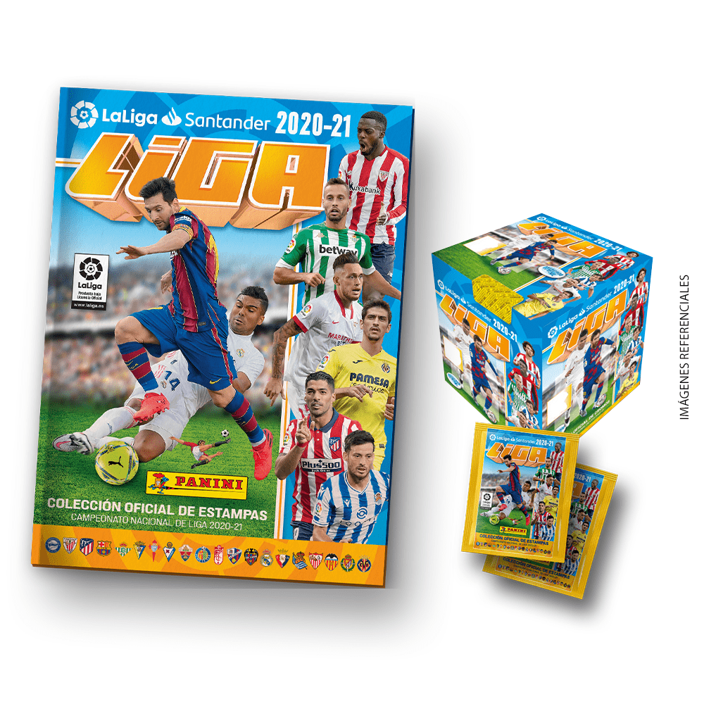 Álbum La Liga Panini Tapa Blanda + 1 Cajita (50 Sobres)