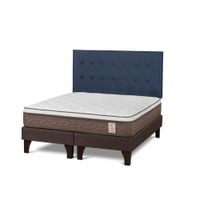 Dormitorio Europeo NS6 King + Respaldo West Azul