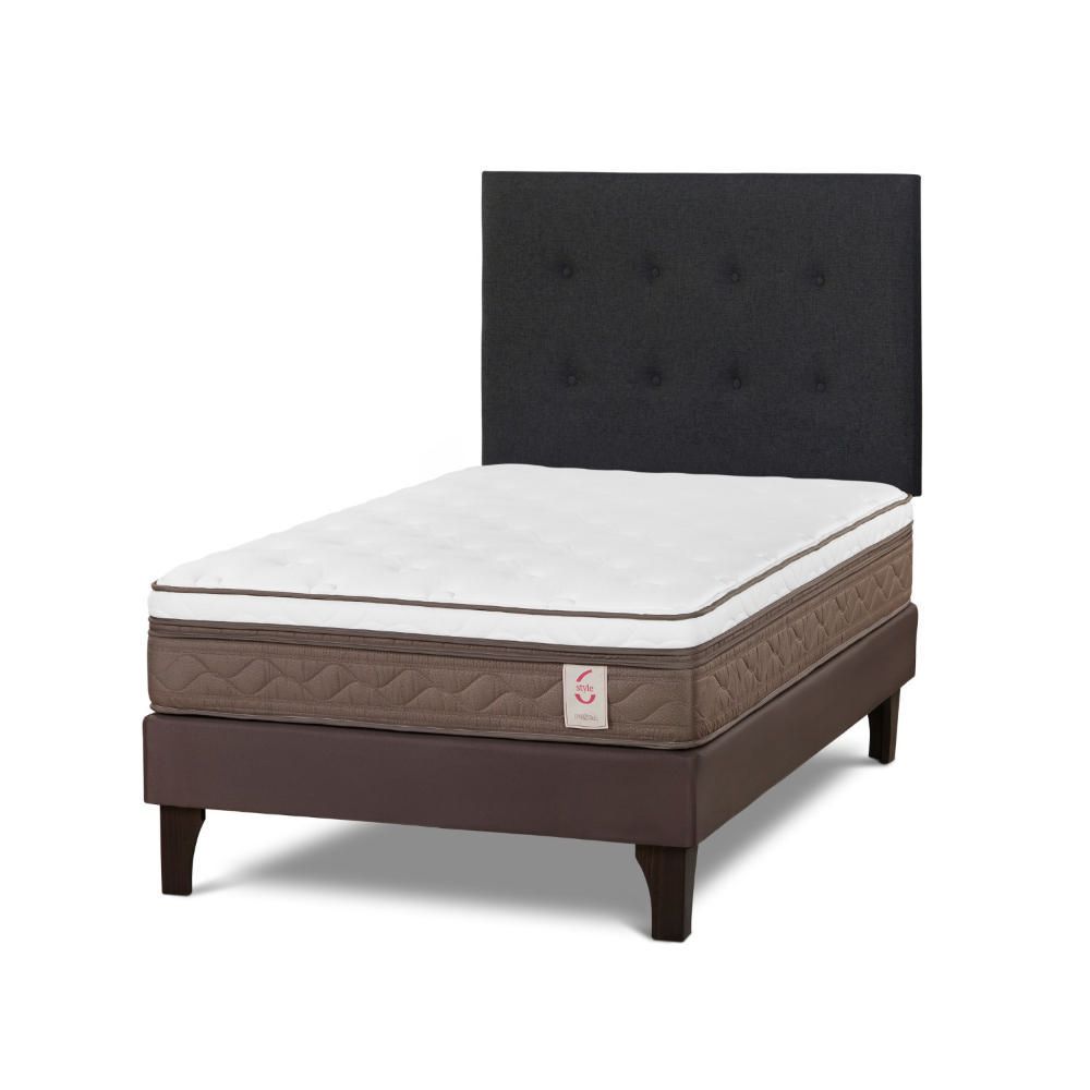 Dormitorio Europeo NS6 1.5 Plazas + Respaldo West Grafito