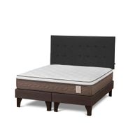 Dormitorio Europeo NS6 Queen + Respaldo West Grafito