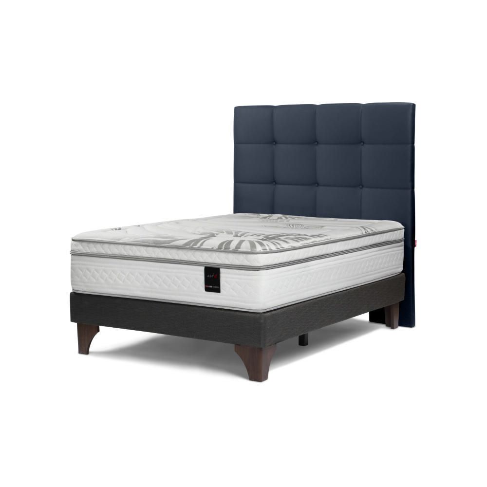 Dormitorio Art 4 1.5 Plazas Respaldo Issey Azul