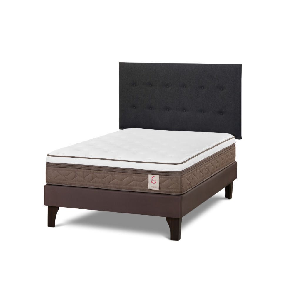 Dormitorio Europeo NS6 2 Plazas + Respaldo West Grafito